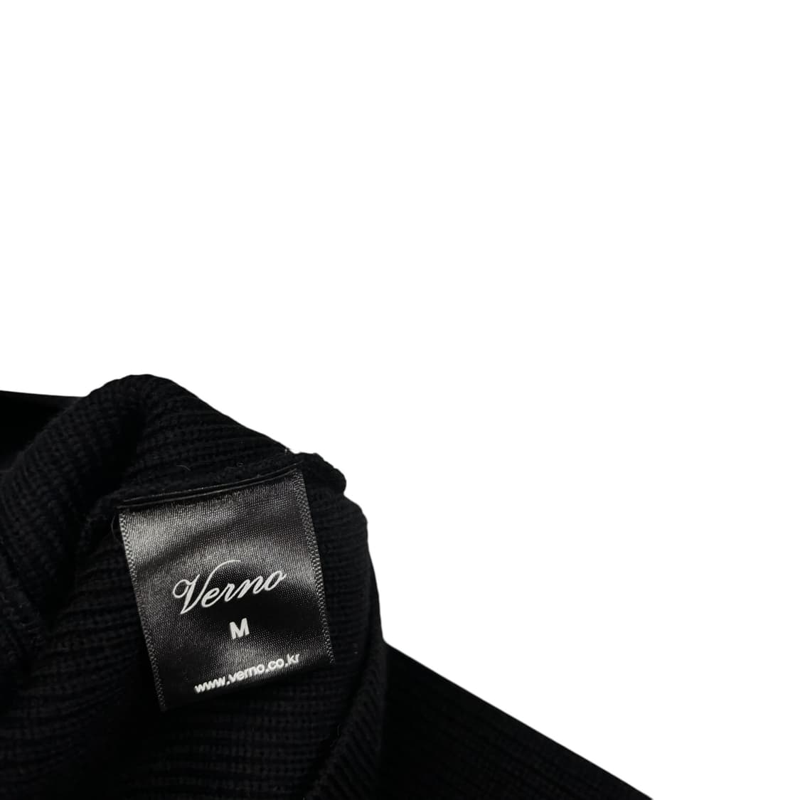 Verno 블랙 울 투웨이 니트 집업 상품이미지4
