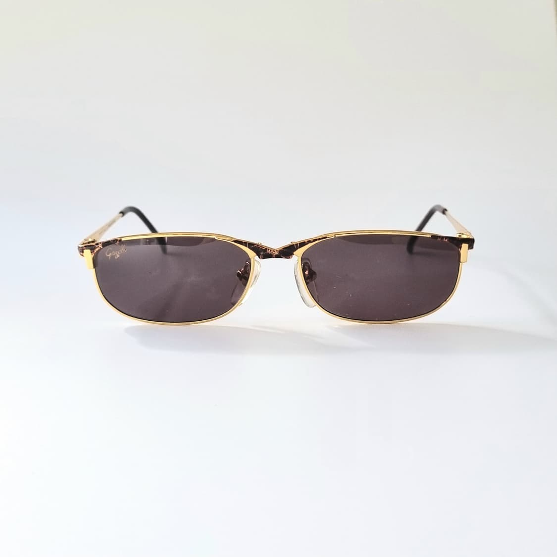 데드스탁 Gazelle 골드 & 레오파드 믹스 슬림 선글라스  1839 상품이미지1