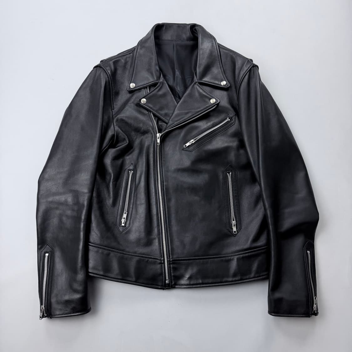 토니웩 카우하이드 레더 바이커 자켓 상품이미지1