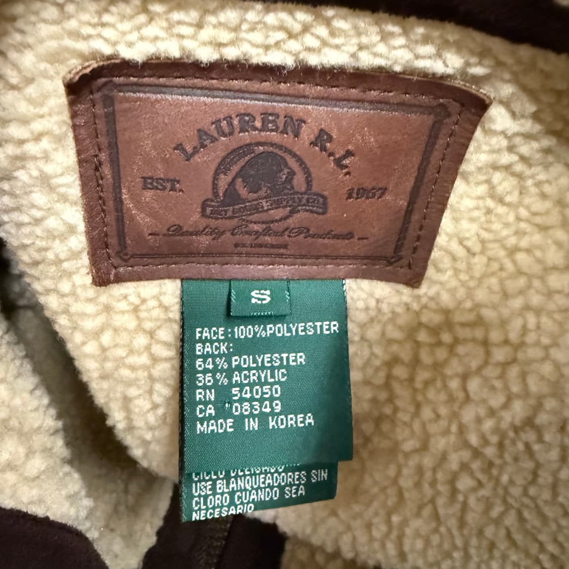 폴로 랄프로렌 초코 브라운 양털 더플 떡볶이 코트 상품이미지5