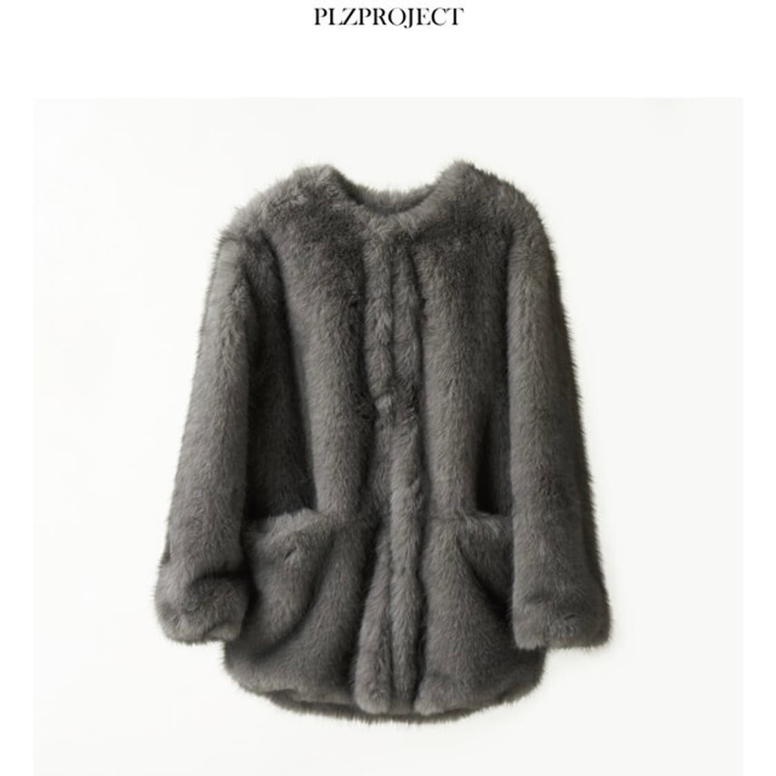 PLZPROJECT MIDDLE FUR JACKET, GRAY 상품이미지4
