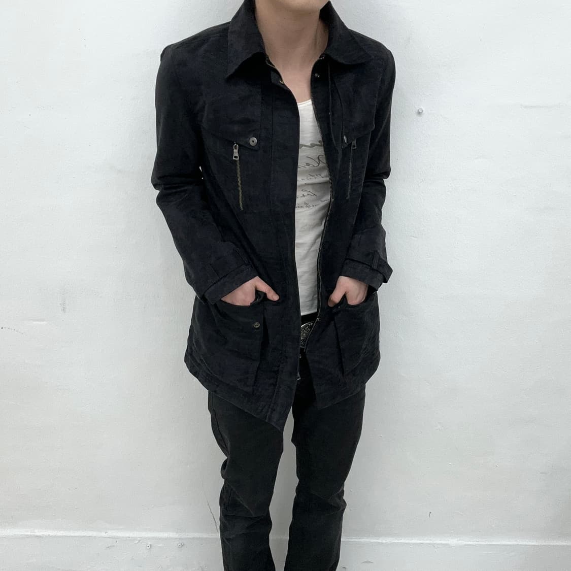 waxed suede coat jacket 상품이미지2