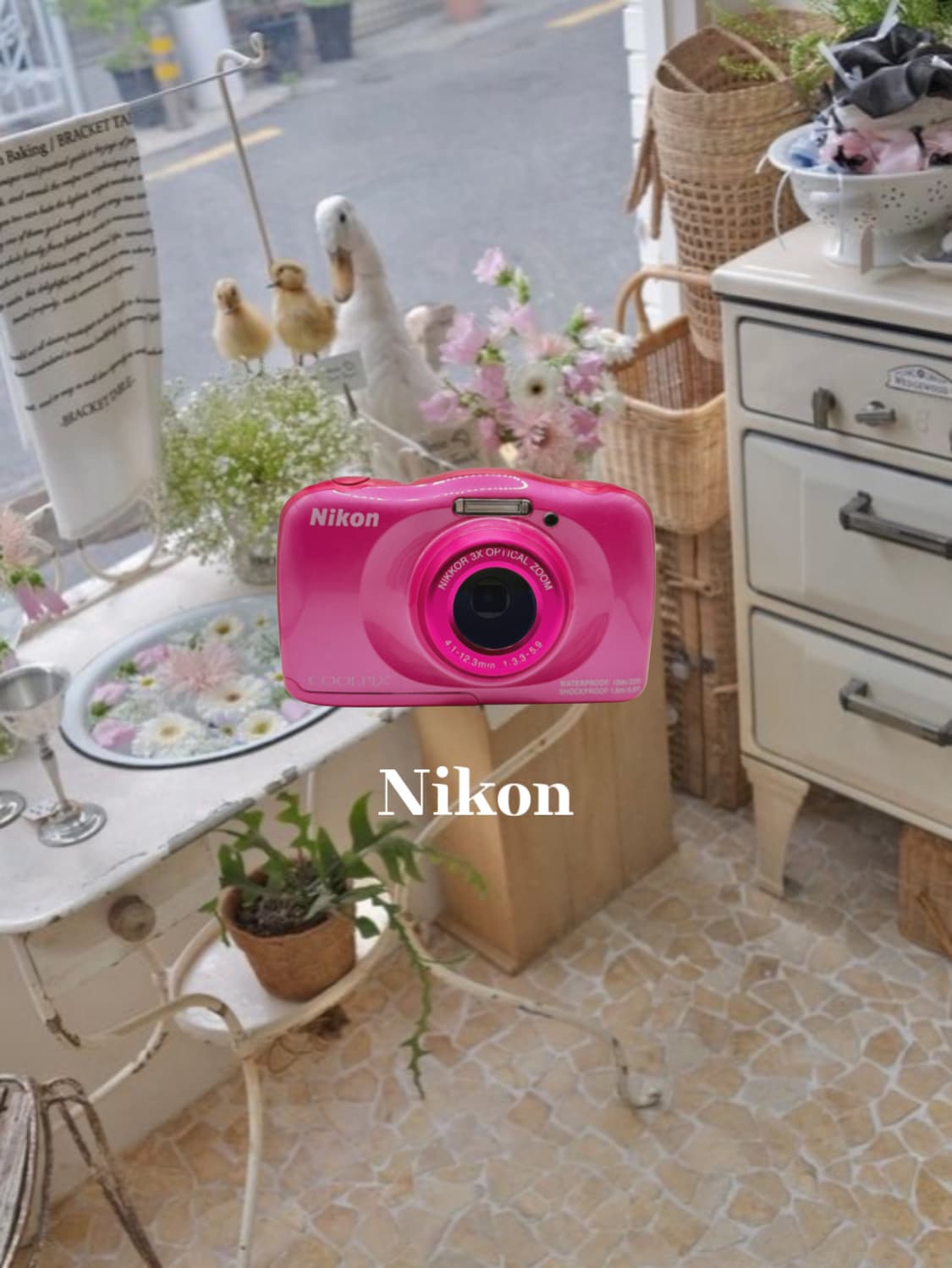 니콘 쿨픽스 w100 핑크 빈티지디카 디지털카메라 상품이미지1