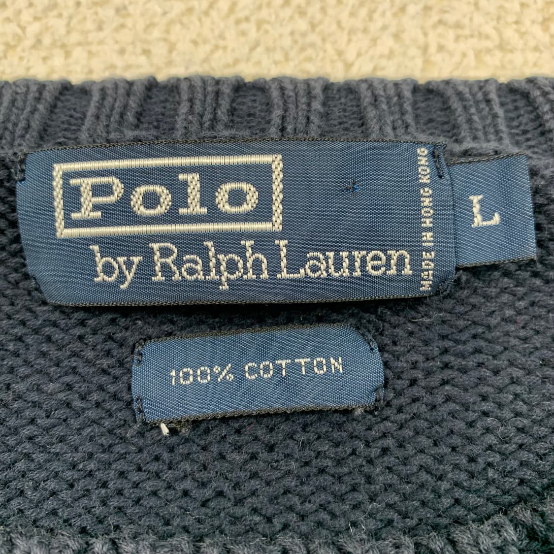 폴로 랄프로렌 포니로고 코튼 니트 네이비  상품이미지6