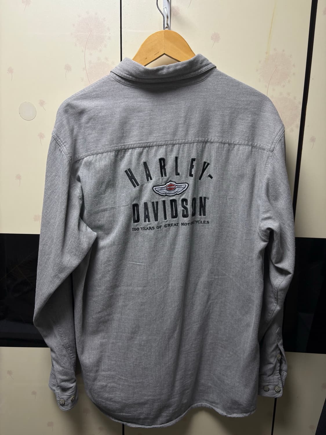 [105] 할리데이비슨 100주년 자수 심볼 셔츠 상품이미지3