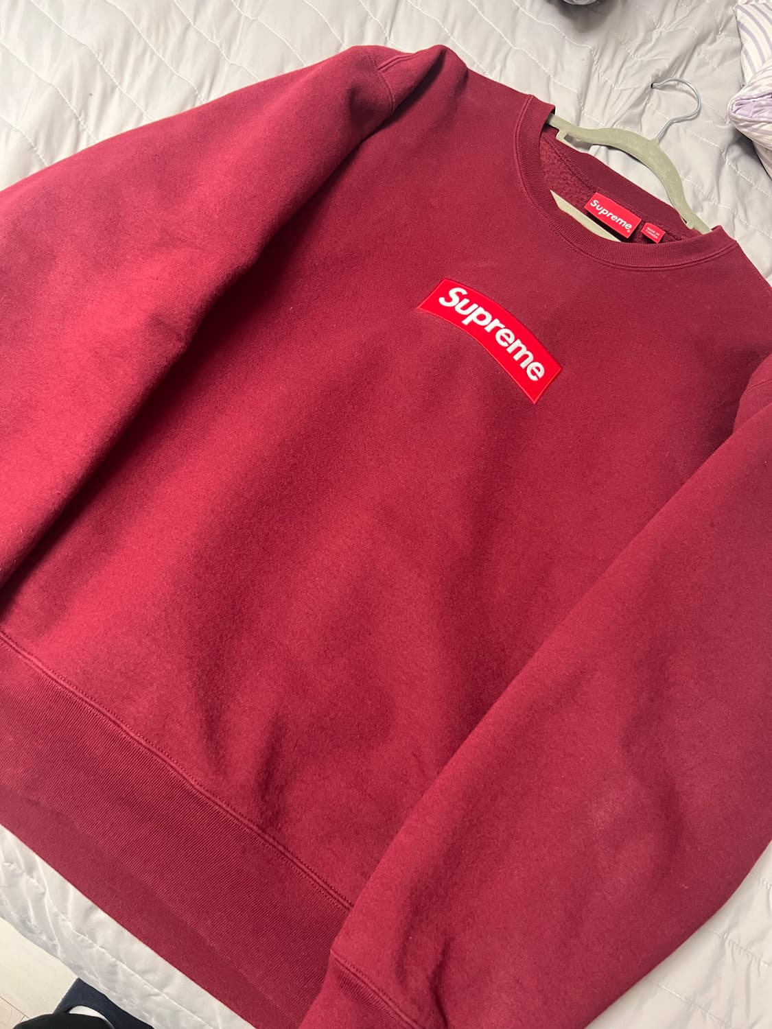 슈프림 박스로고 버건디 XL 상품이미지1