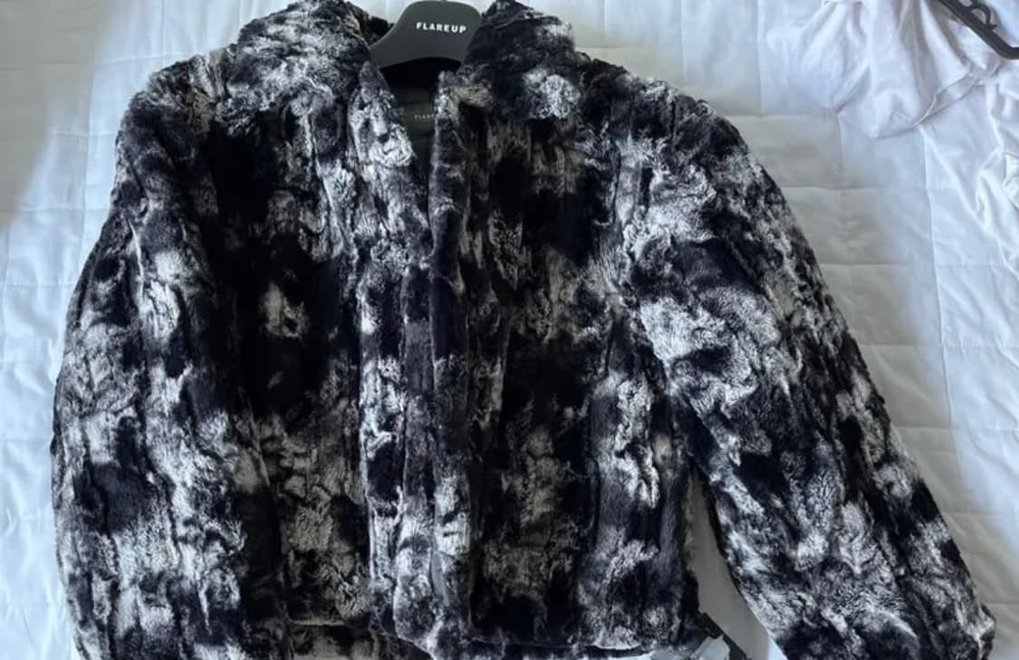 플레어업 퍼자켓 블랙&화이트 상품이미지5