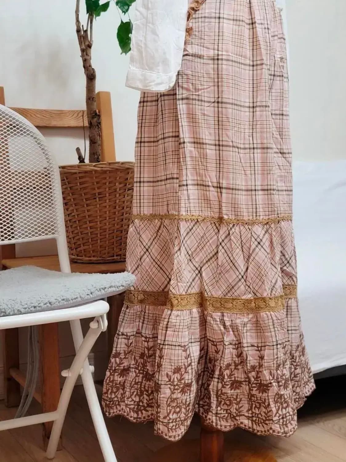 일본빈티지 새제품 LIZLISA 리즈리사 자수 멜빵바지 상품이미지7