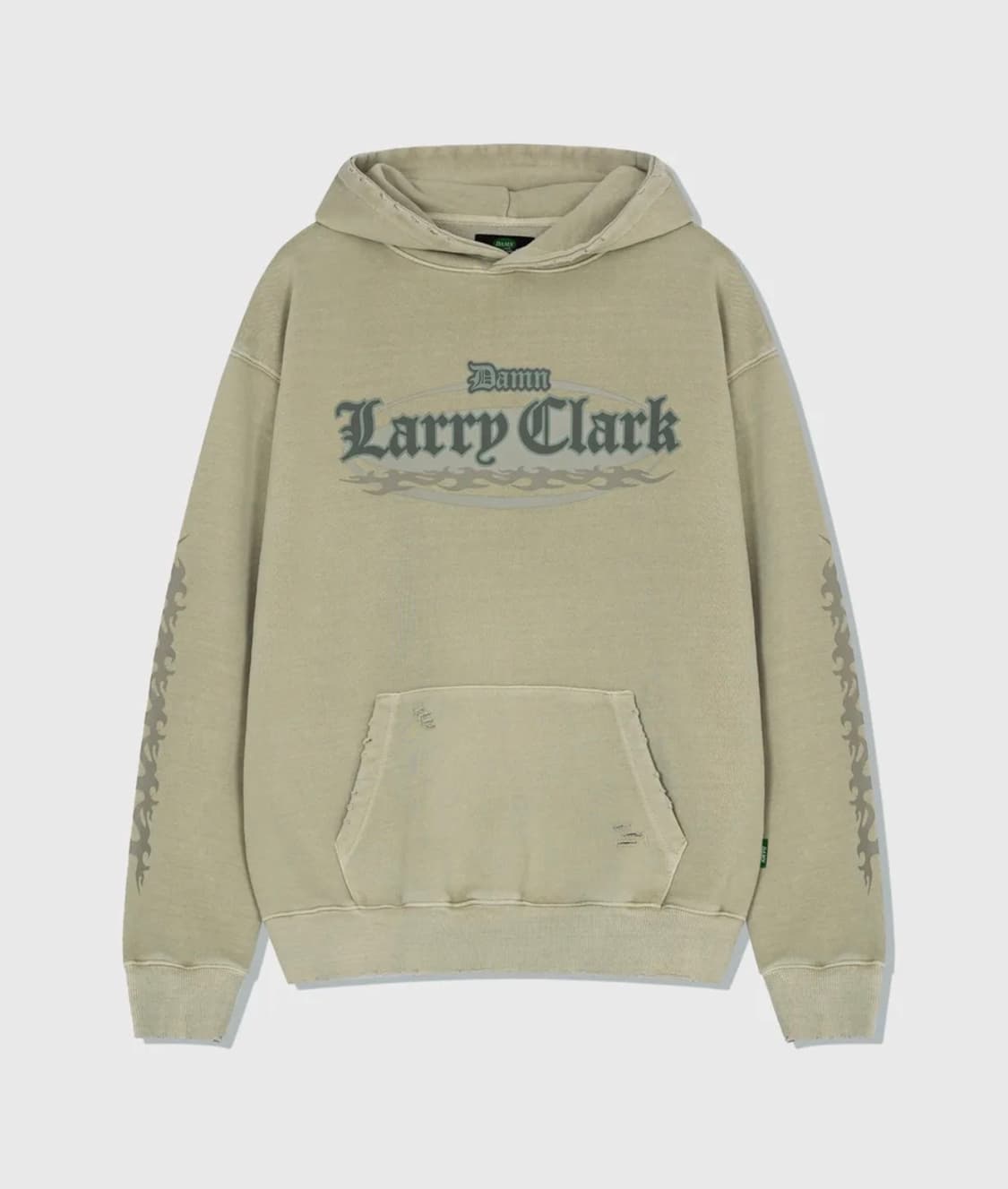 카키 데미지 후드 상품이미지1