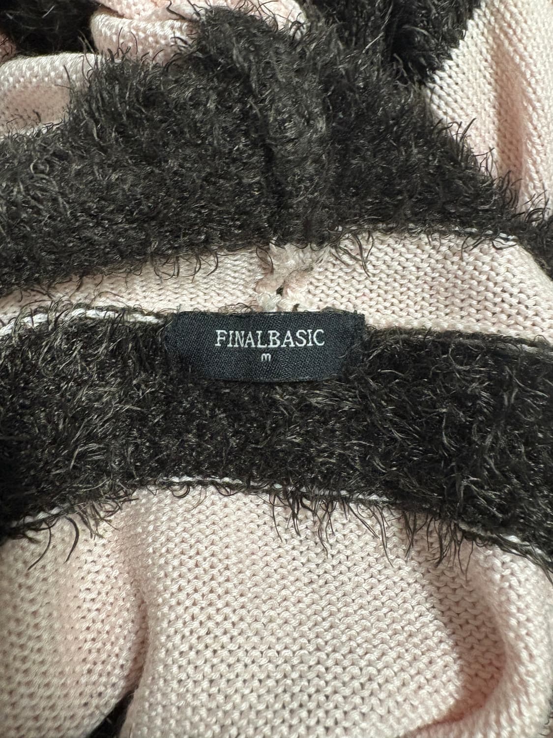 딸기유유 니트 후드집업 핑크 모리걸 미사깔 상품이미지3