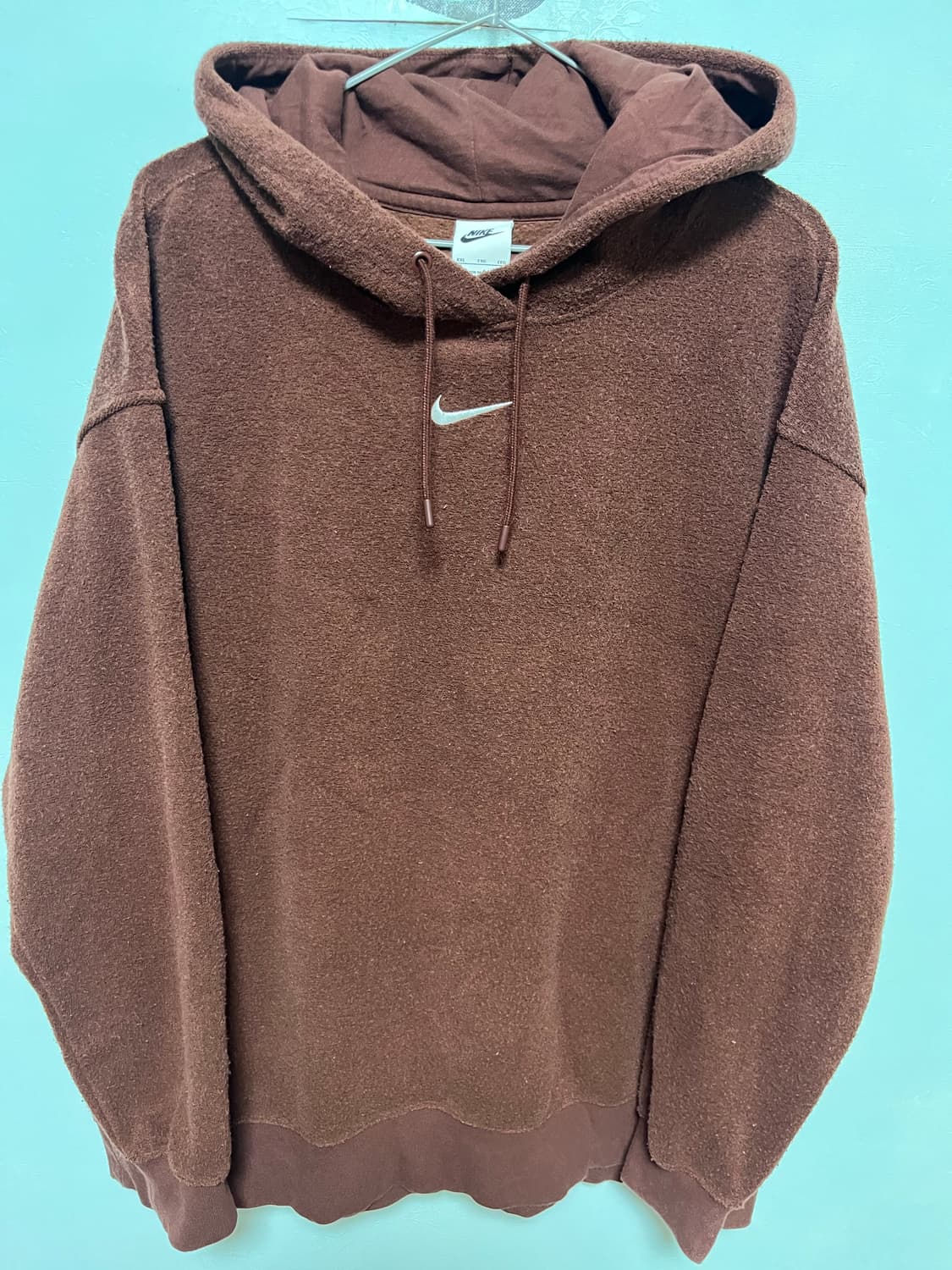 나이키 브라운 기모 후드티 상품이미지1