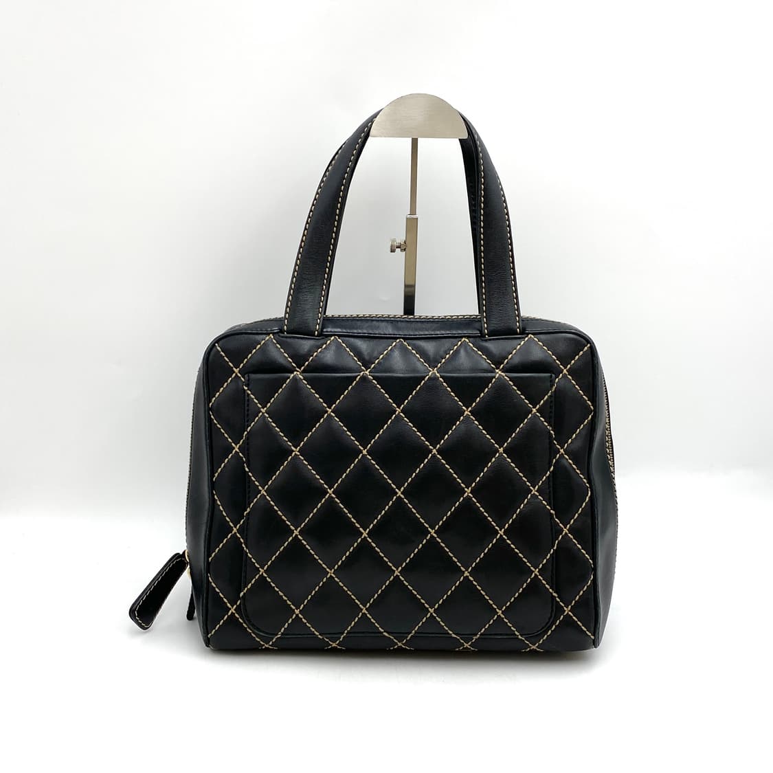 샤넬 빈티지 와일드 스티치 토트백 블랙 상품이미지3