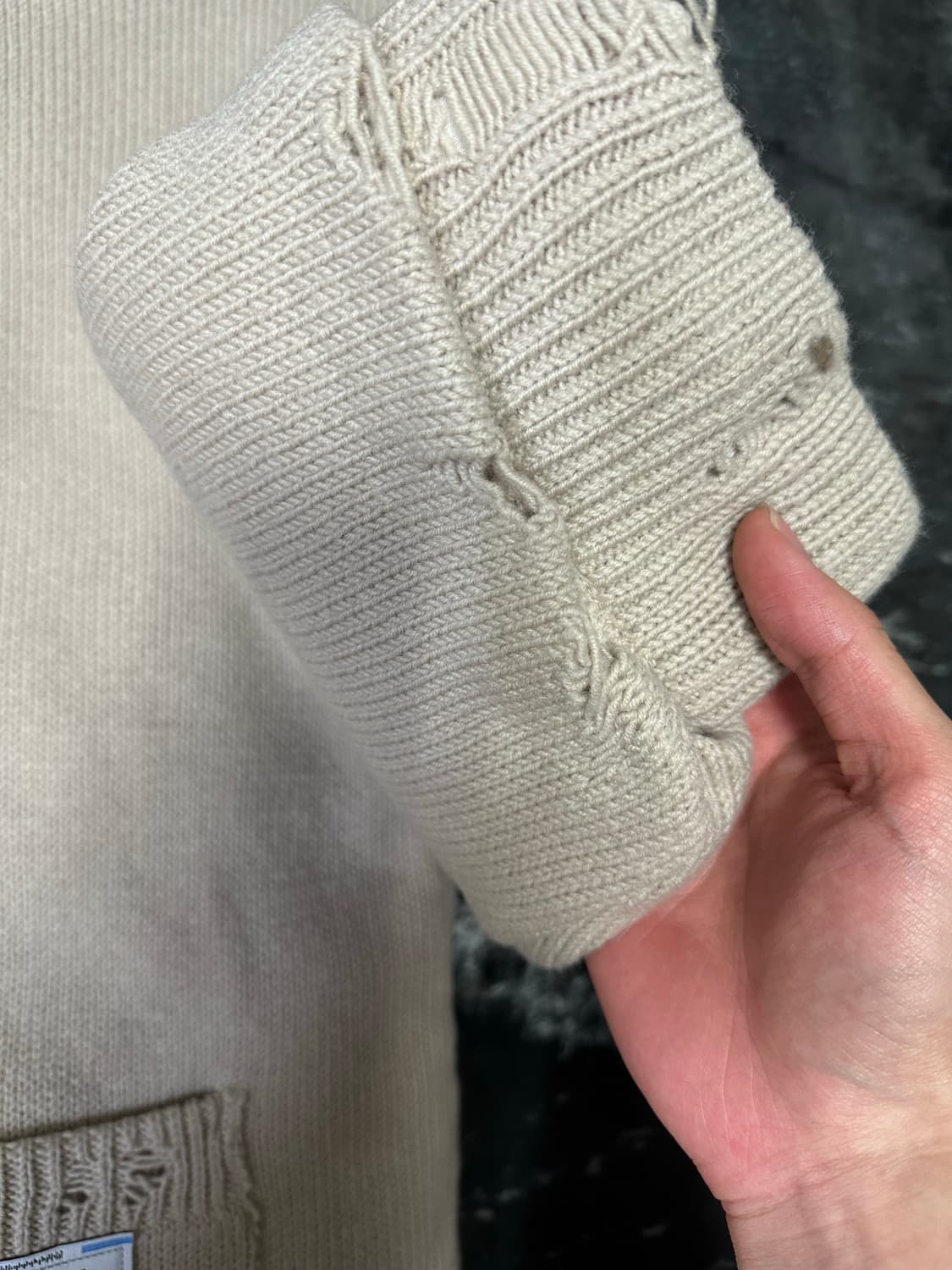 야스히로 패디드 니트 집업 상품이미지4