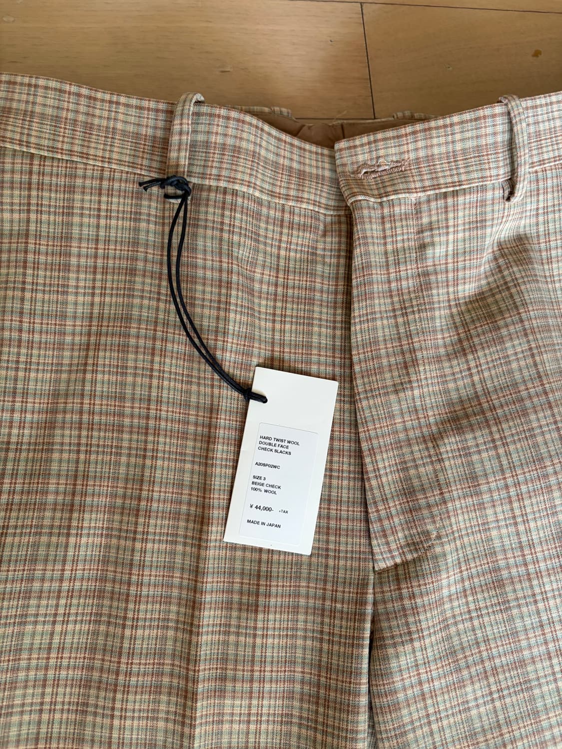 오라리 하드트위스트 체크 슬랙스 상품이미지2