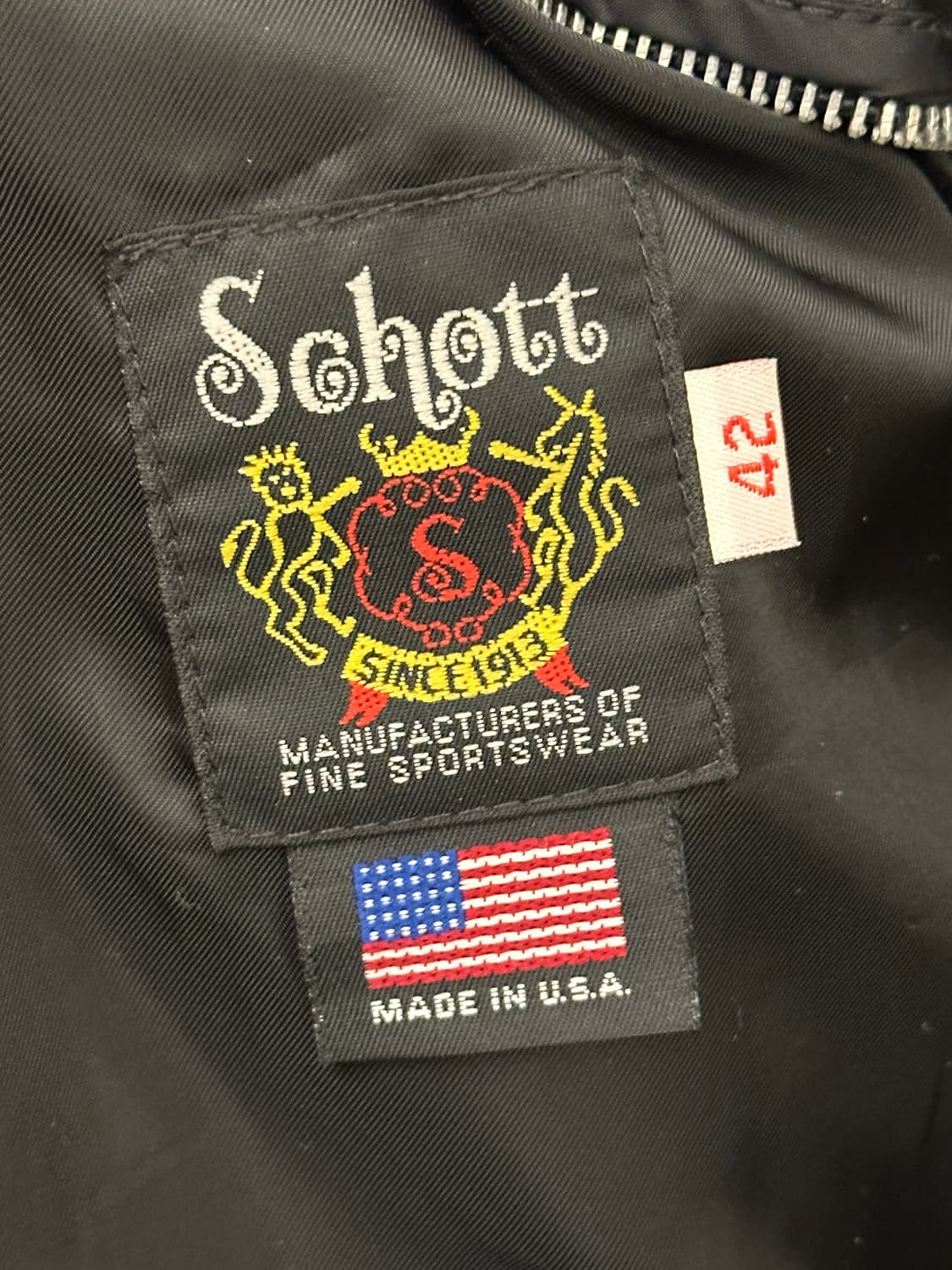 Schott G-1 블랙 (174US) - 42 (110) 상품이미지7