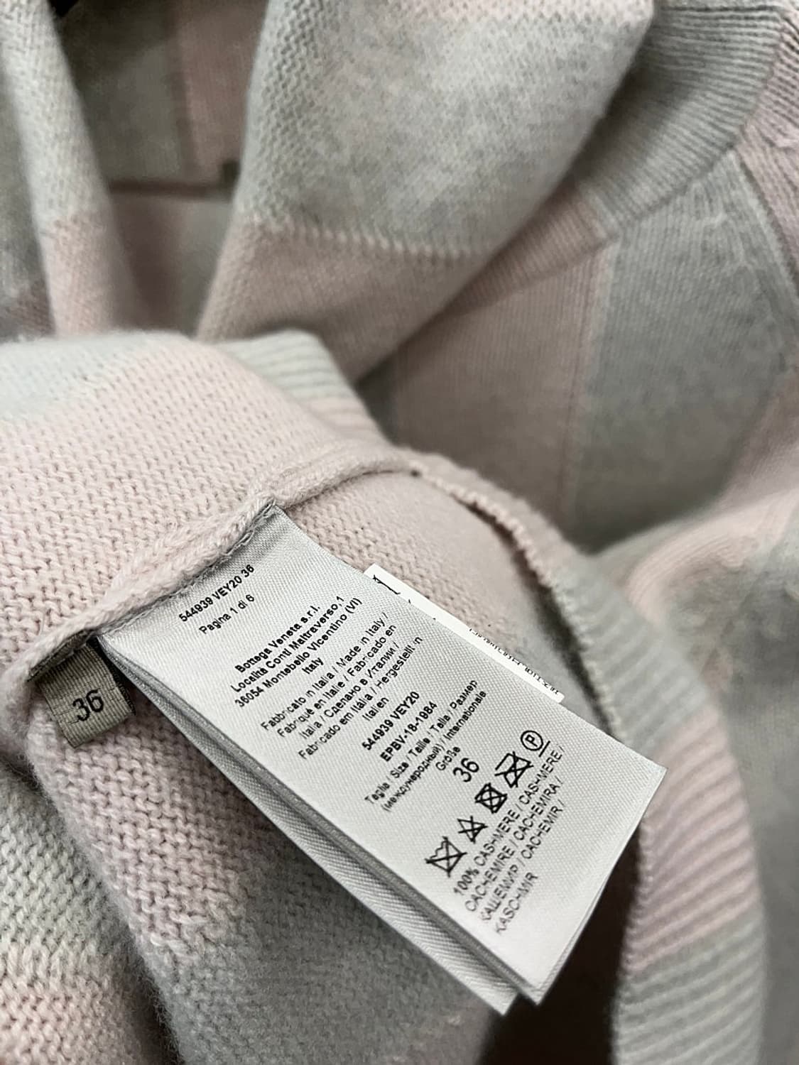 여) 보테가베네타 베이비핑크 캐시미어100% 니트 상품이미지8