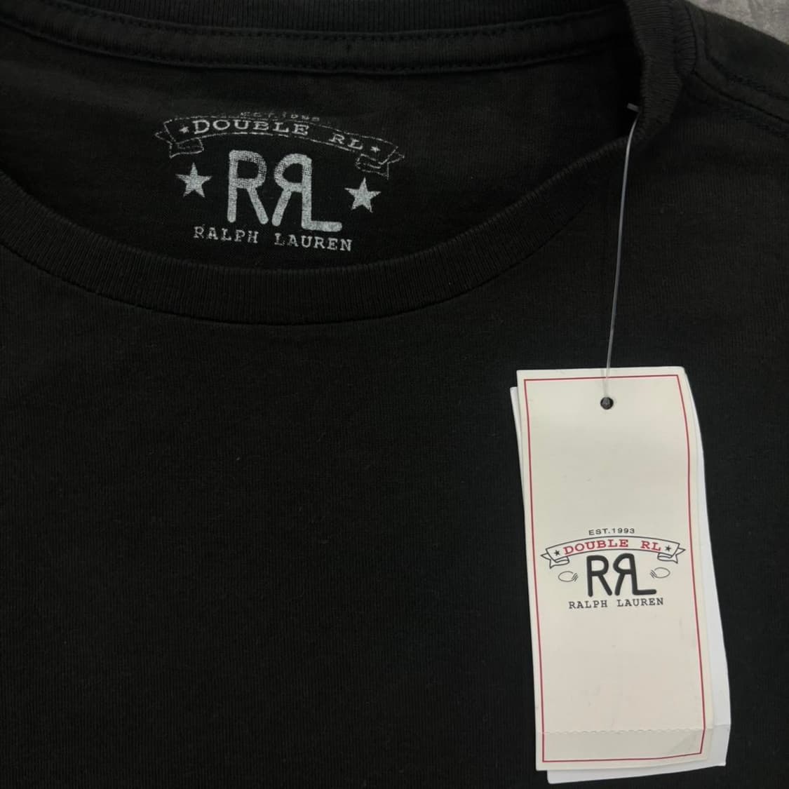 RRL 더블알엘 베이직 코튼 로고 반팔 티셔츠 상품이미지3