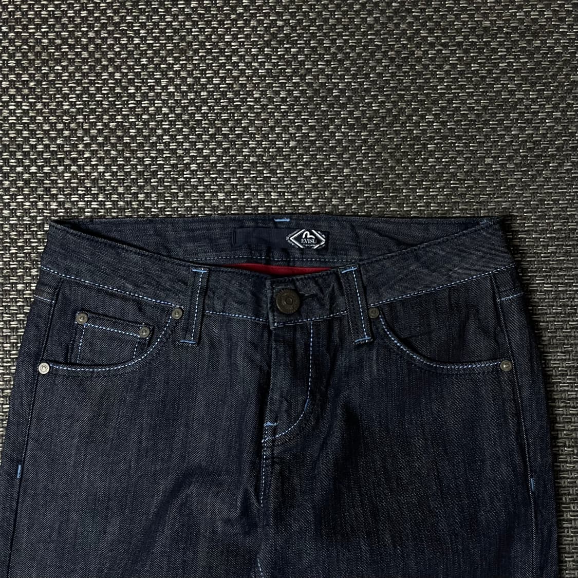 (28) 에비수 진청 스티치 데님 팬츠 슬림핏 상품이미지3