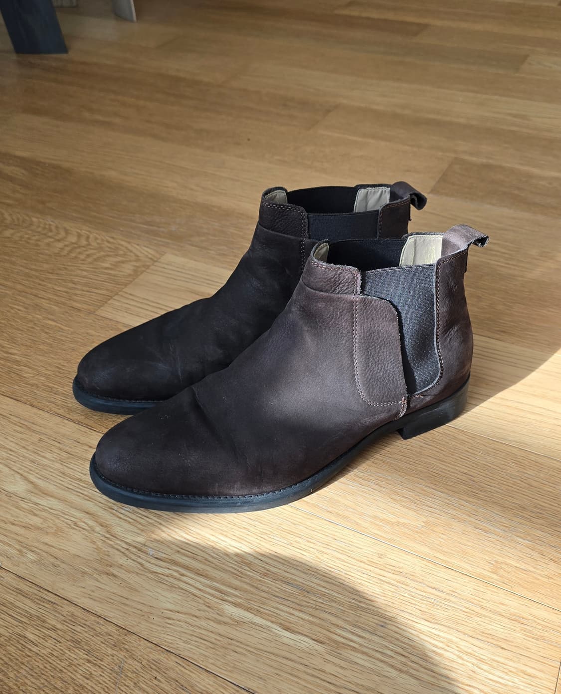 ZARA 자라 남자 브라운 레더 첼시 부츠 (280) 상품이미지1