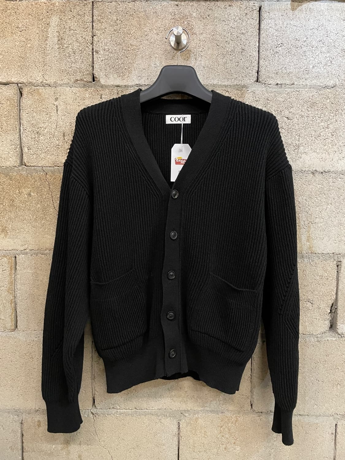 쿠어 브이넥 헤비 코튼 가디건  상품이미지1