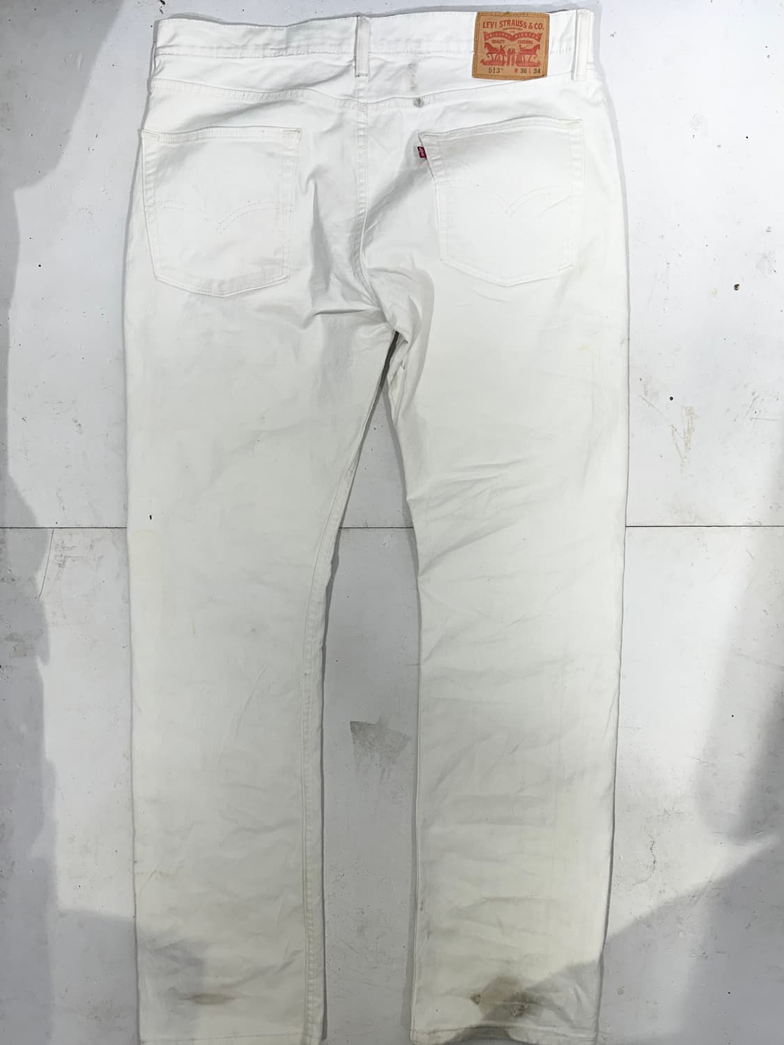 리바이스 화이트 와이드 데님 팬츠 38 상품이미지5