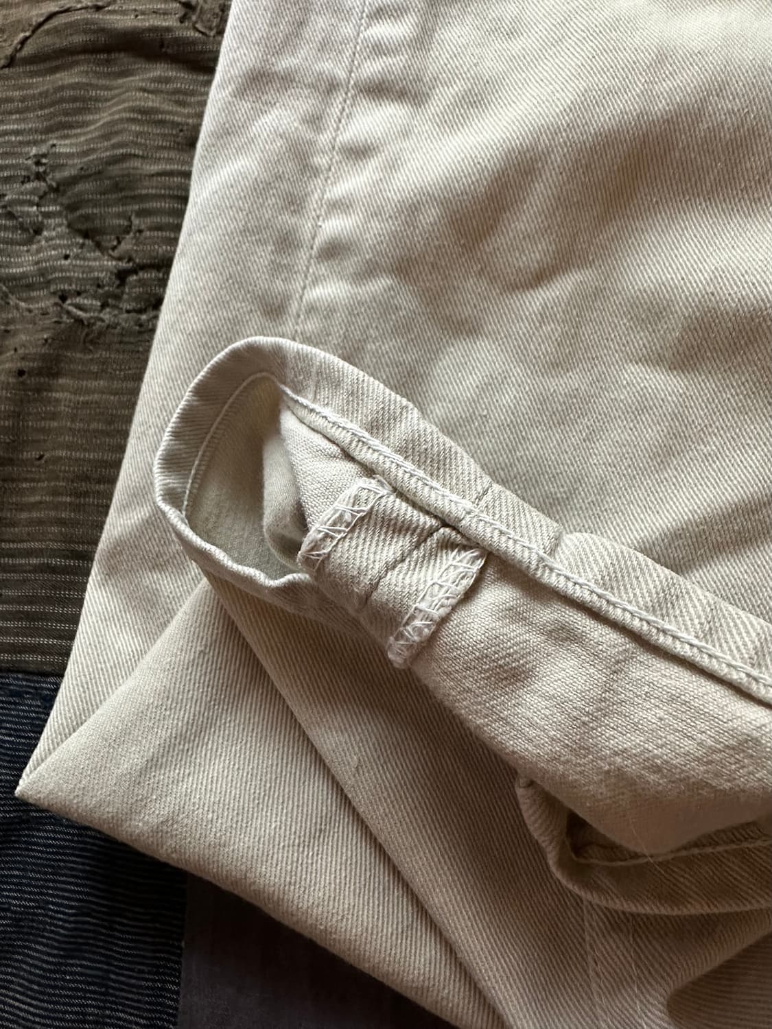 60s 70s USA LEE 200Z White Denim Pants 상품이미지4