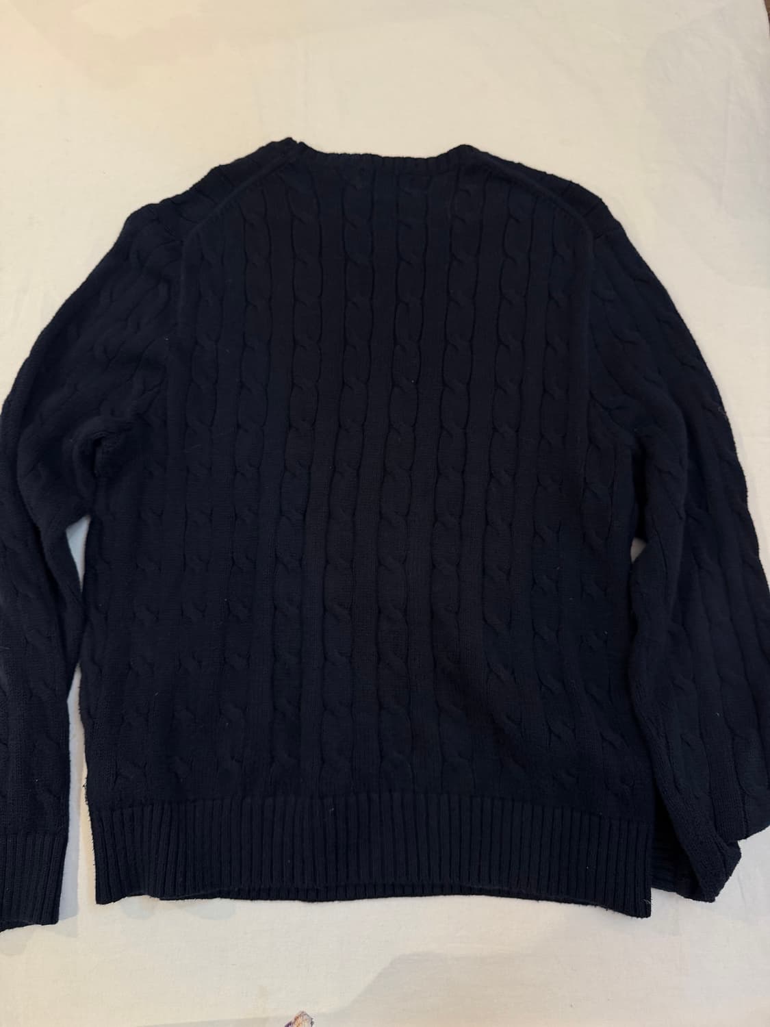 폴로 랄프로렌 꽈배기 케이블 코튼 니트 블랙 상품이미지2