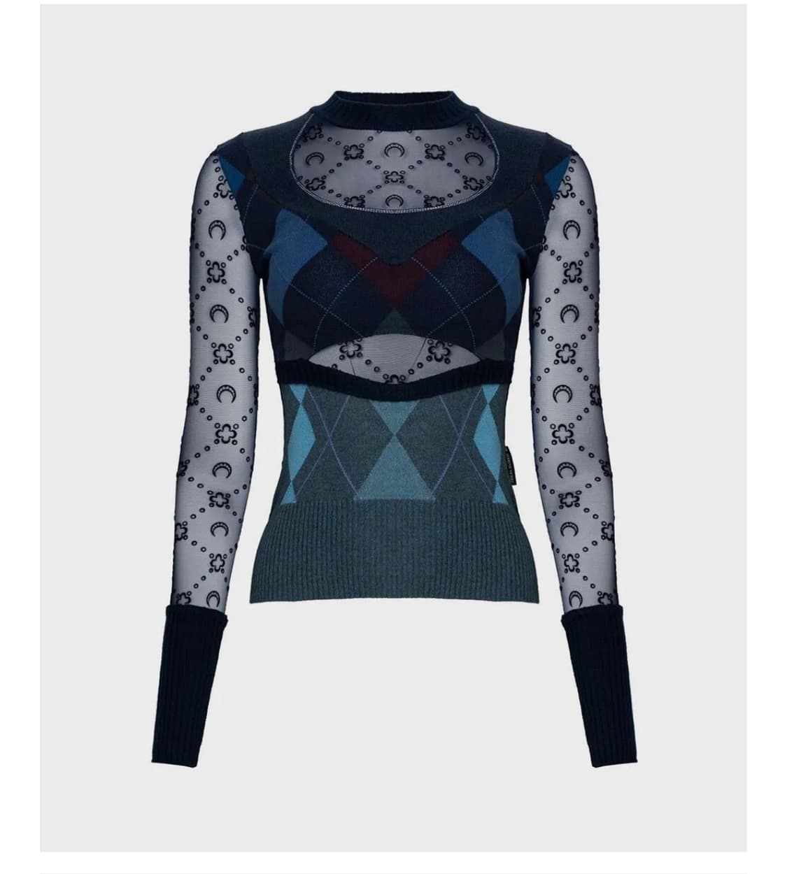 (새상품) 마린세르 업사이클드 아가일 니트 M 상품이미지1