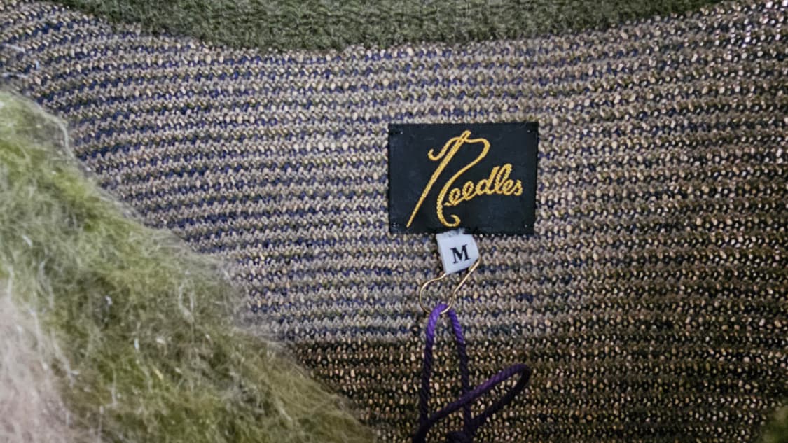 니들스 모헤어 다이아몬드 가디건 올리브 M(100) 상품이미지5