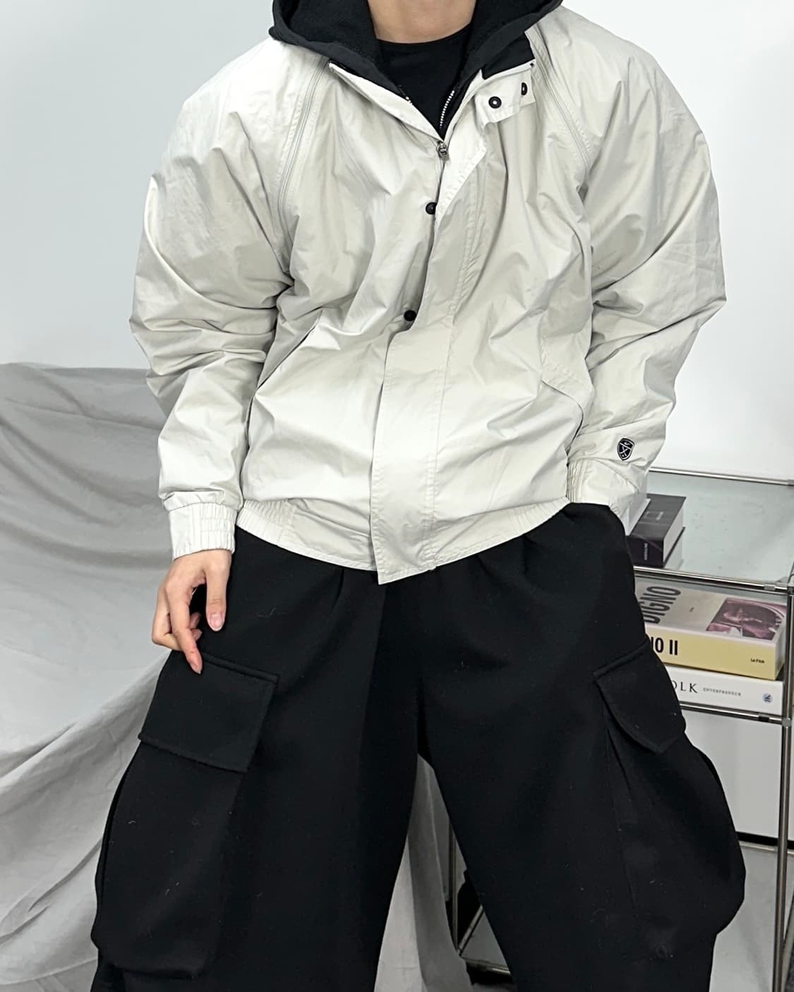 나이키 00s 라이트그레이 바람막이 L 상품이미지2