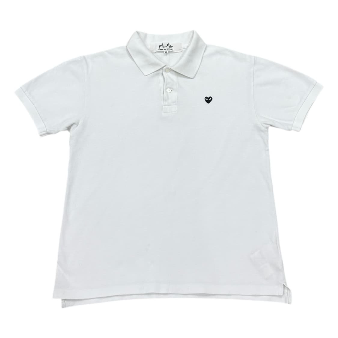 꼼데가르송 우먼 와펜 PK 폴로 카라티 화이트 M 상품이미지1