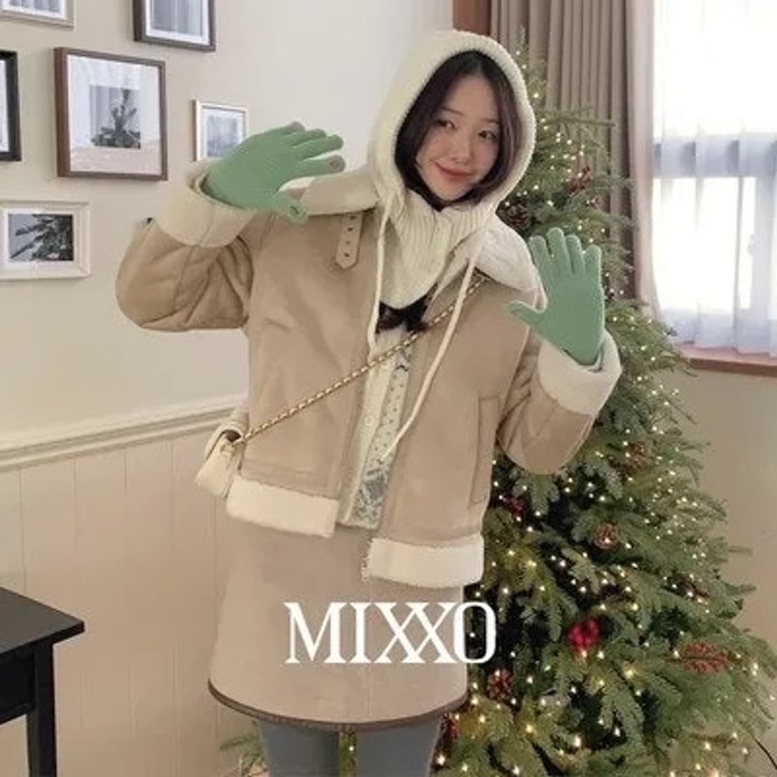 미쏘 스탠카라 스웨이드 숏 무스탕 (베이지) 상품이미지6