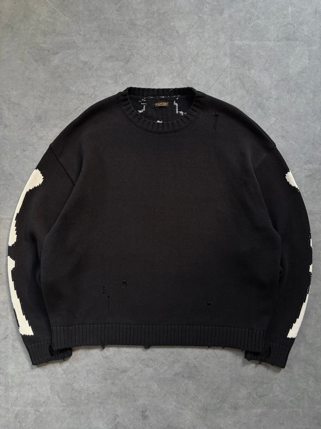 KAPITAL 캐피탈 5G 코튼 본 크루넥 스웨터 상품이미지2