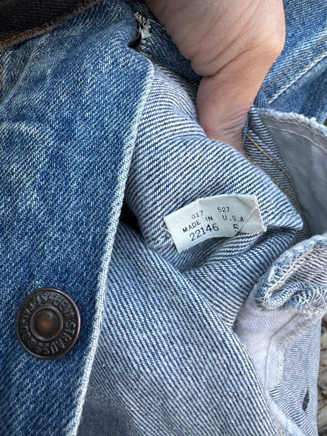 80s 리바이스 빈티지 3rd 워싱 데님 트러커 자켓 38 상품이미지7