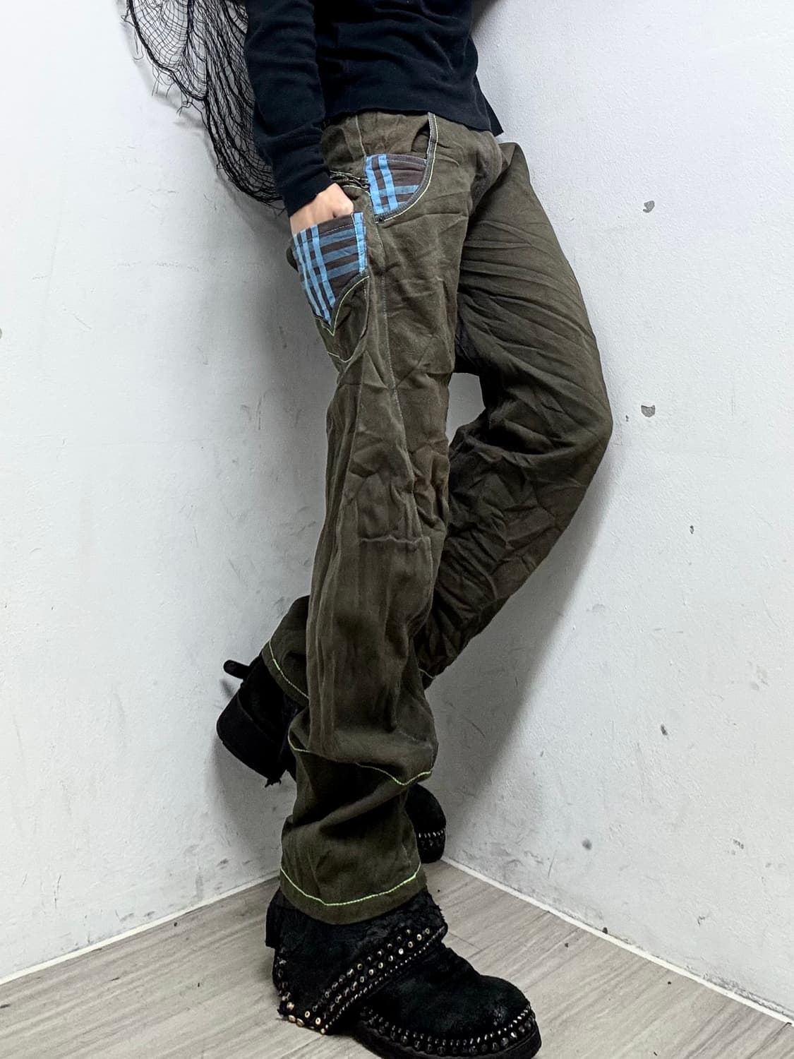 Back Zipper Check Detail Curve Jaens 상품이미지4