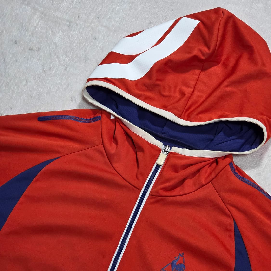 르꼬끄 레드 블루 후드 집업 상품이미지2