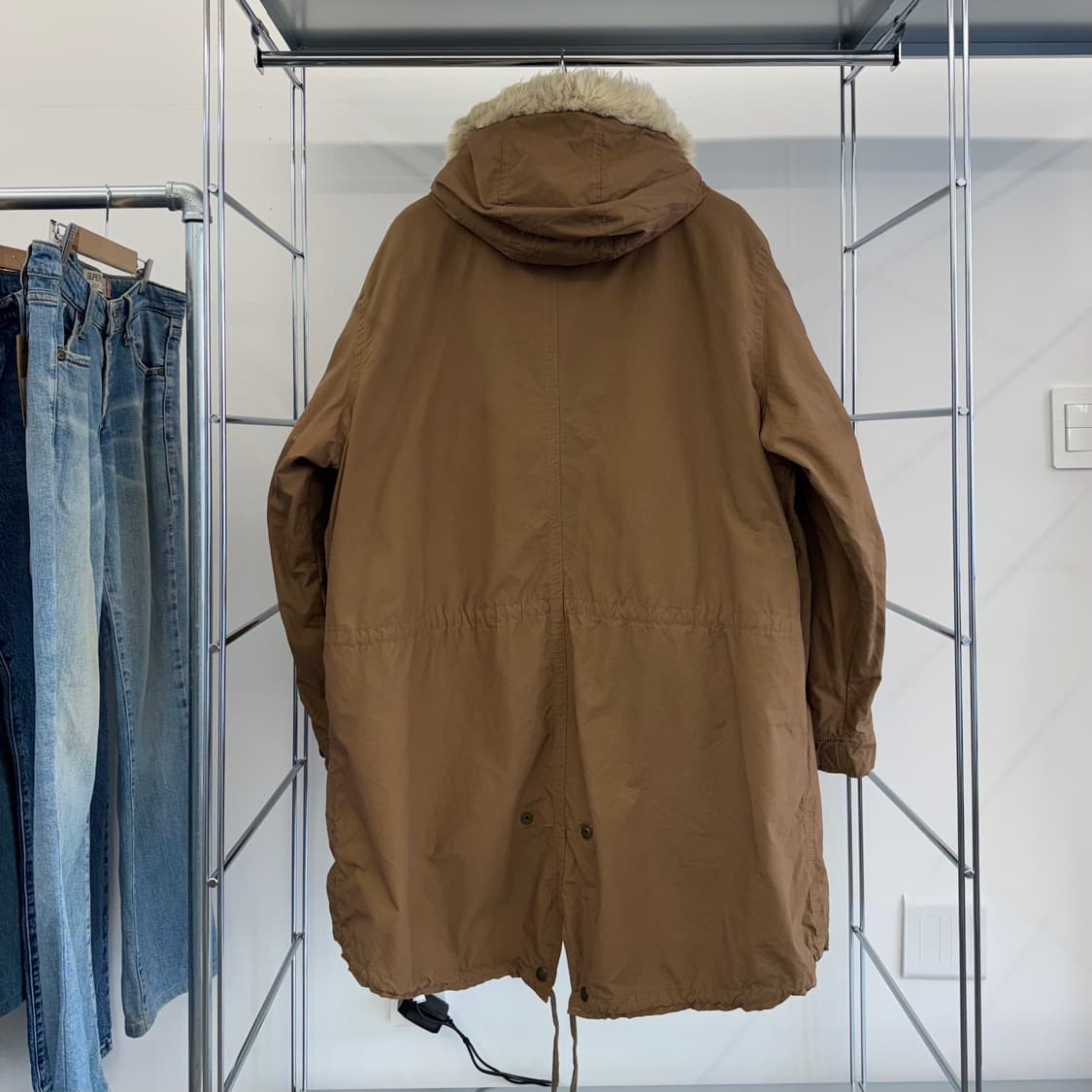 90s 리바이스 브라운 피쉬테일 파카 made in ITALY (L)   상품이미지8