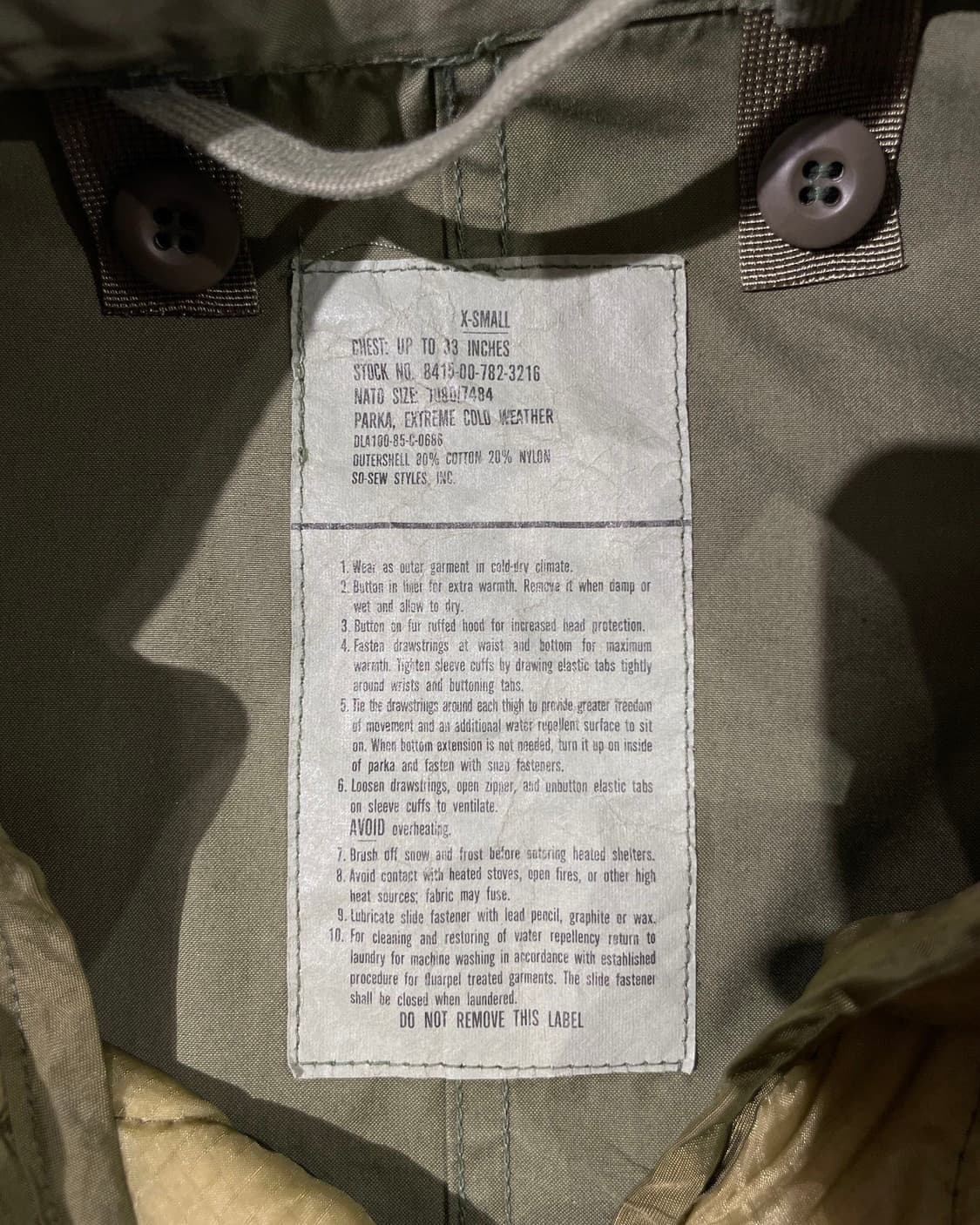 소쏘우 카키 m-65 밀리터리 피쉬테일 파카 상품이미지7