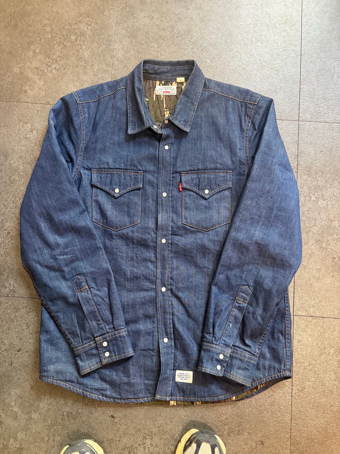 리바이스 X 슈프림 데님 셔츠 L 상품이미지1
