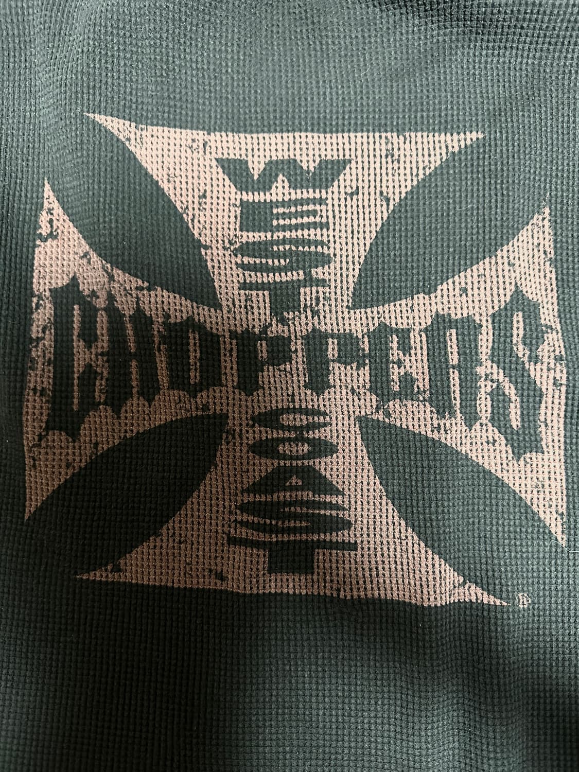 90s 웨스트코스트차퍼스 써멀 와플 니트 핑크레드 XL 상품이미지6