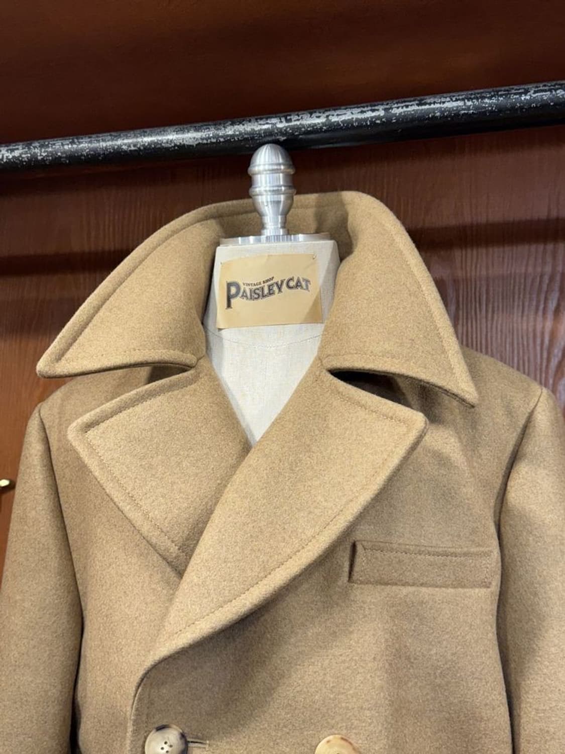 발리 헤비멜튼 울 피코트 상품이미지5