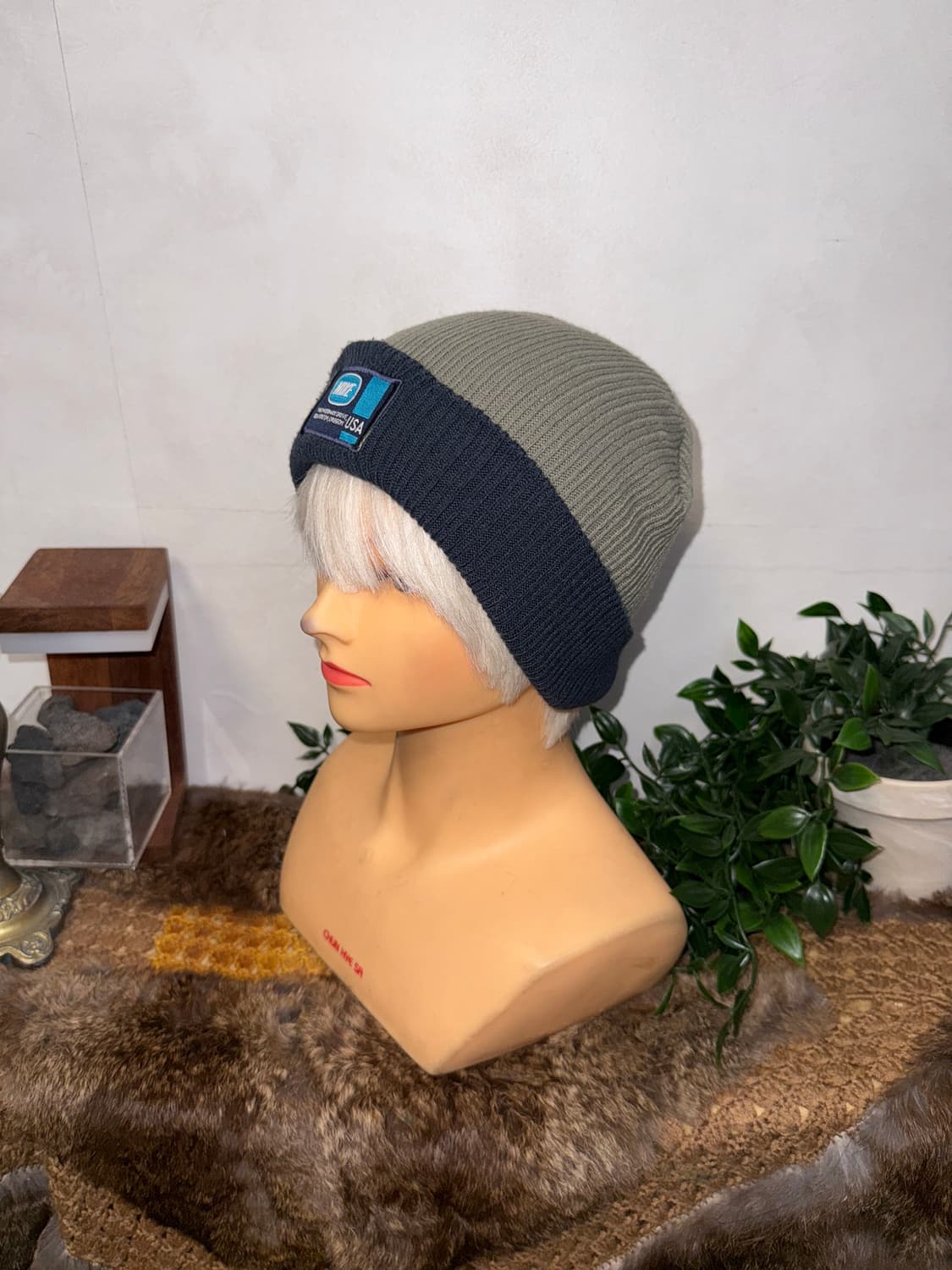 NIKE gray navy reversible beanie  상품이미지4