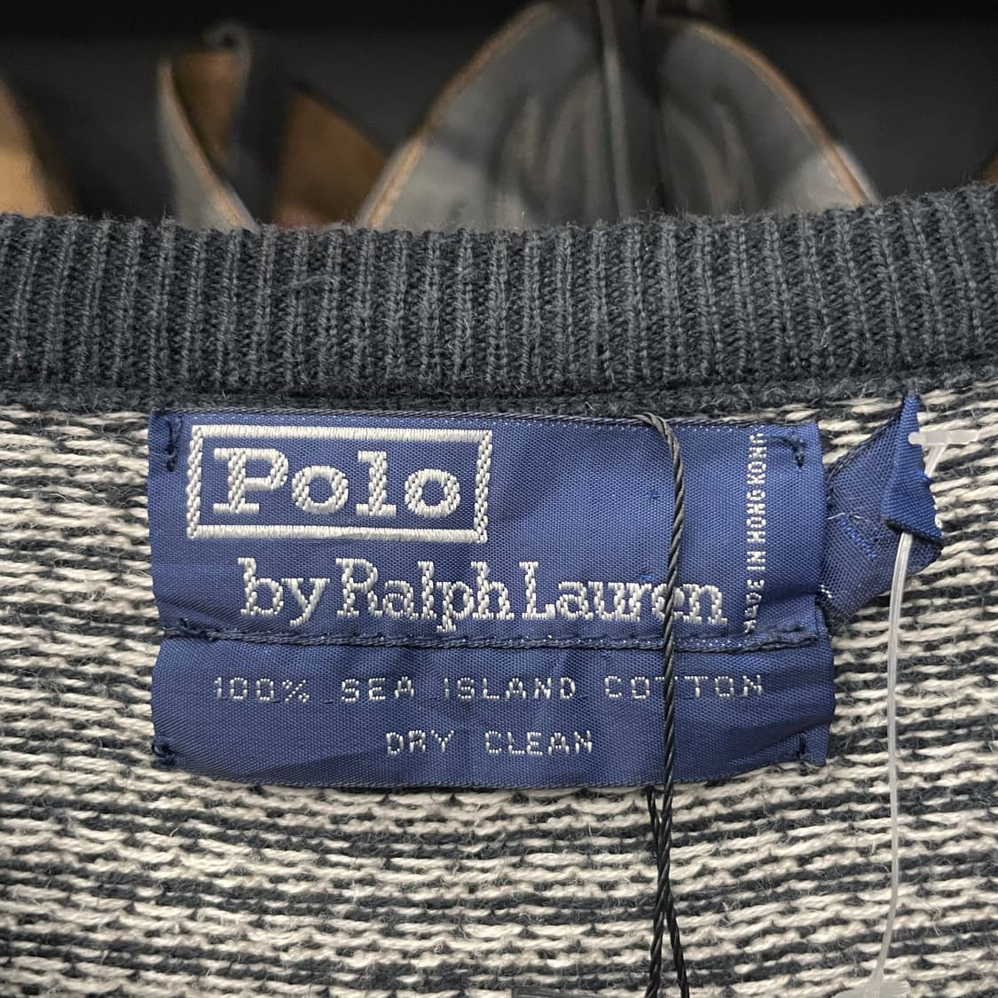 90s 폴로 랄프로렌 하운드 투스 패턴 브이넥 니트 베스트 상품이미지7