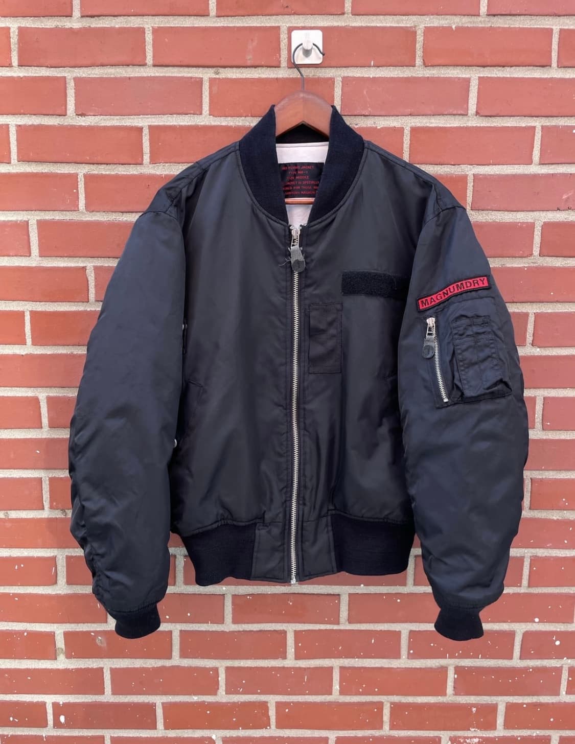90s Japanese MA-1 Bomber Jacket (Black) 상품이미지1