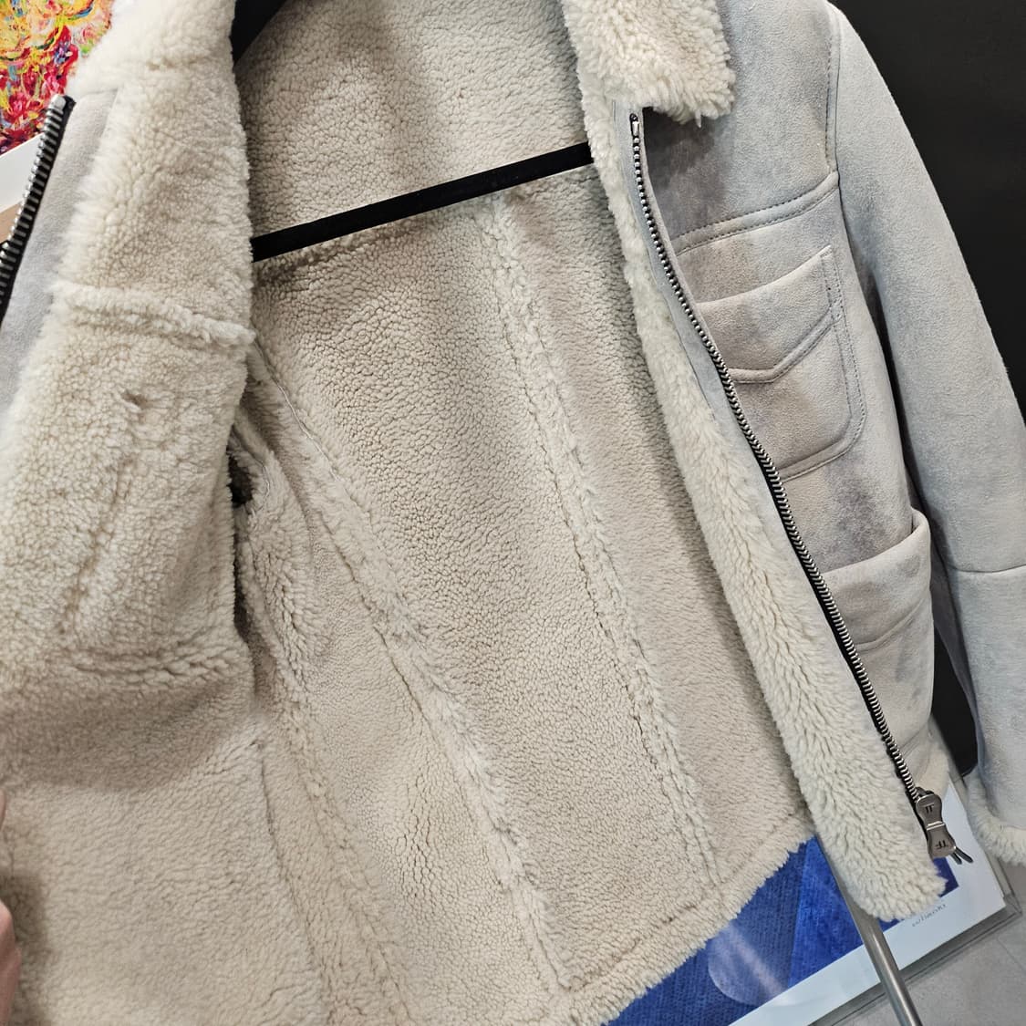 톰포드 캐시미어 스웨이드 4포켓 풀시어링 무스탕 자켓 상품이미지6