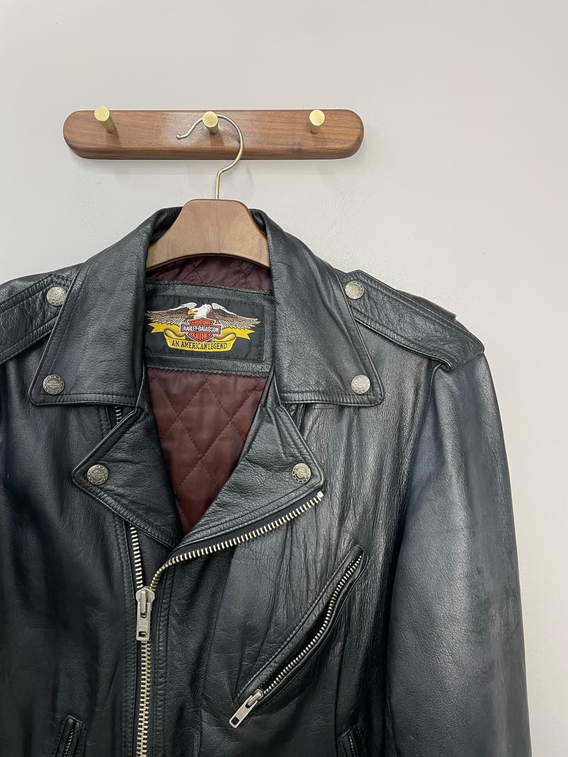 할리데이비슨 빈티지 독수리 블랙 라이더 레더자켓 H2211 상품이미지3