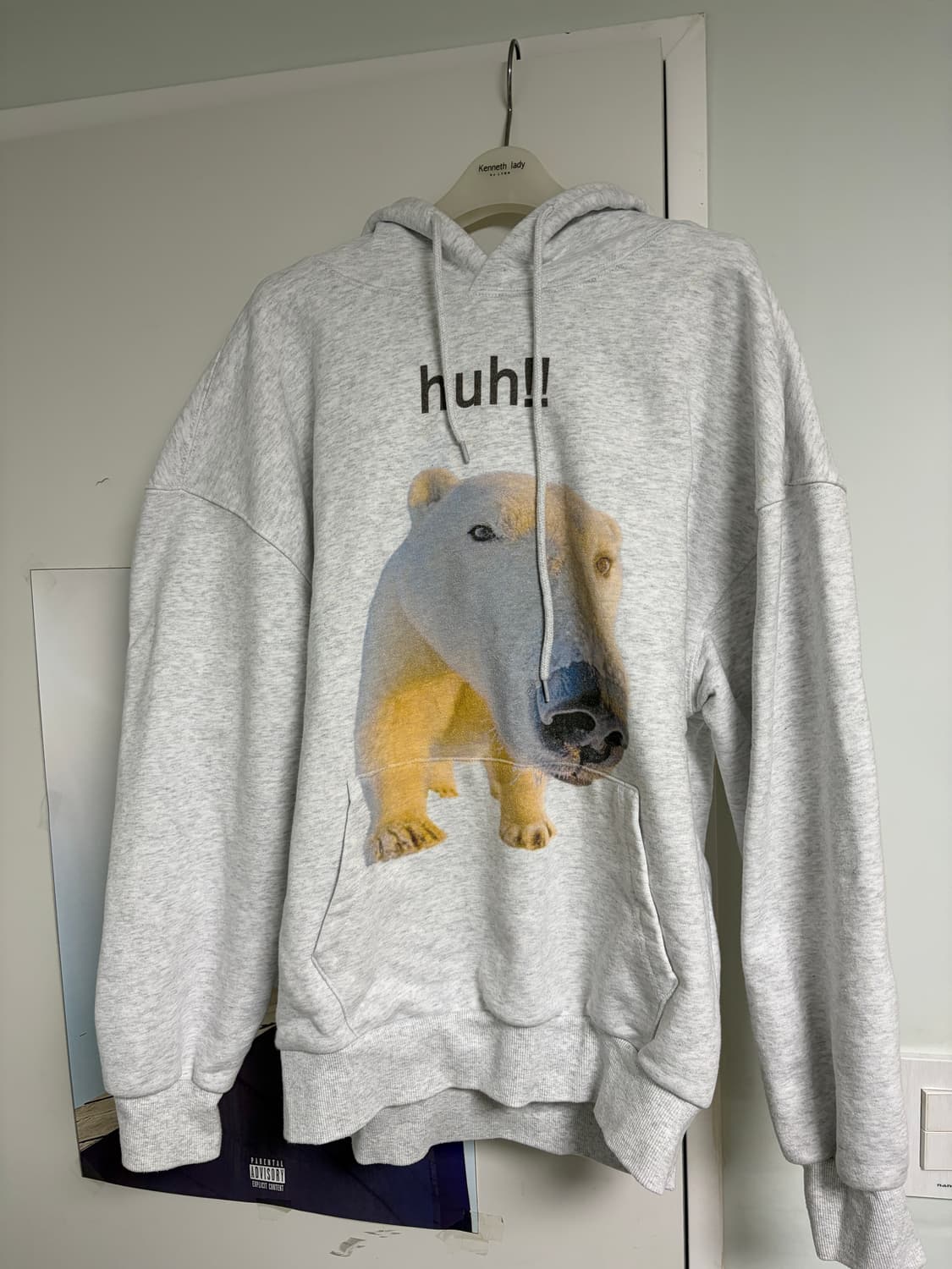 스웨이드 허 후드 멜란지 그레이 상품이미지2