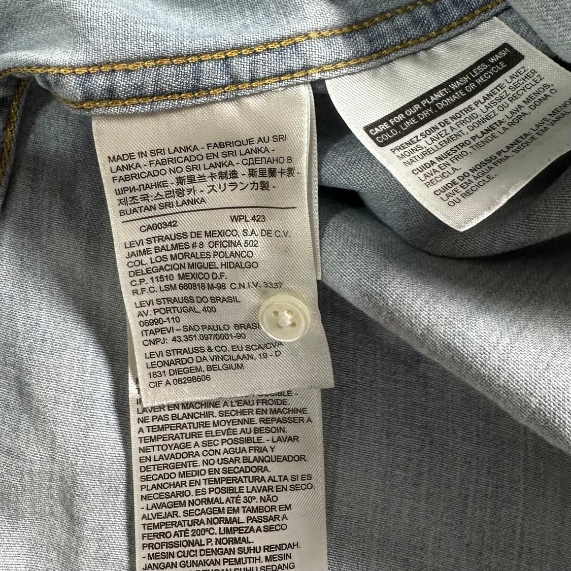  리바이스 우먼스 데님 웨스턴 셔츠  상품이미지6