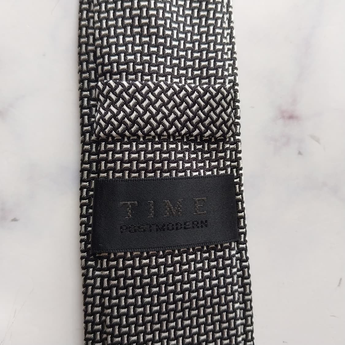 TIME 타임 넥타이 블랙 직조 패턴 5.2cm A+등급 K2282
 상품이미지7