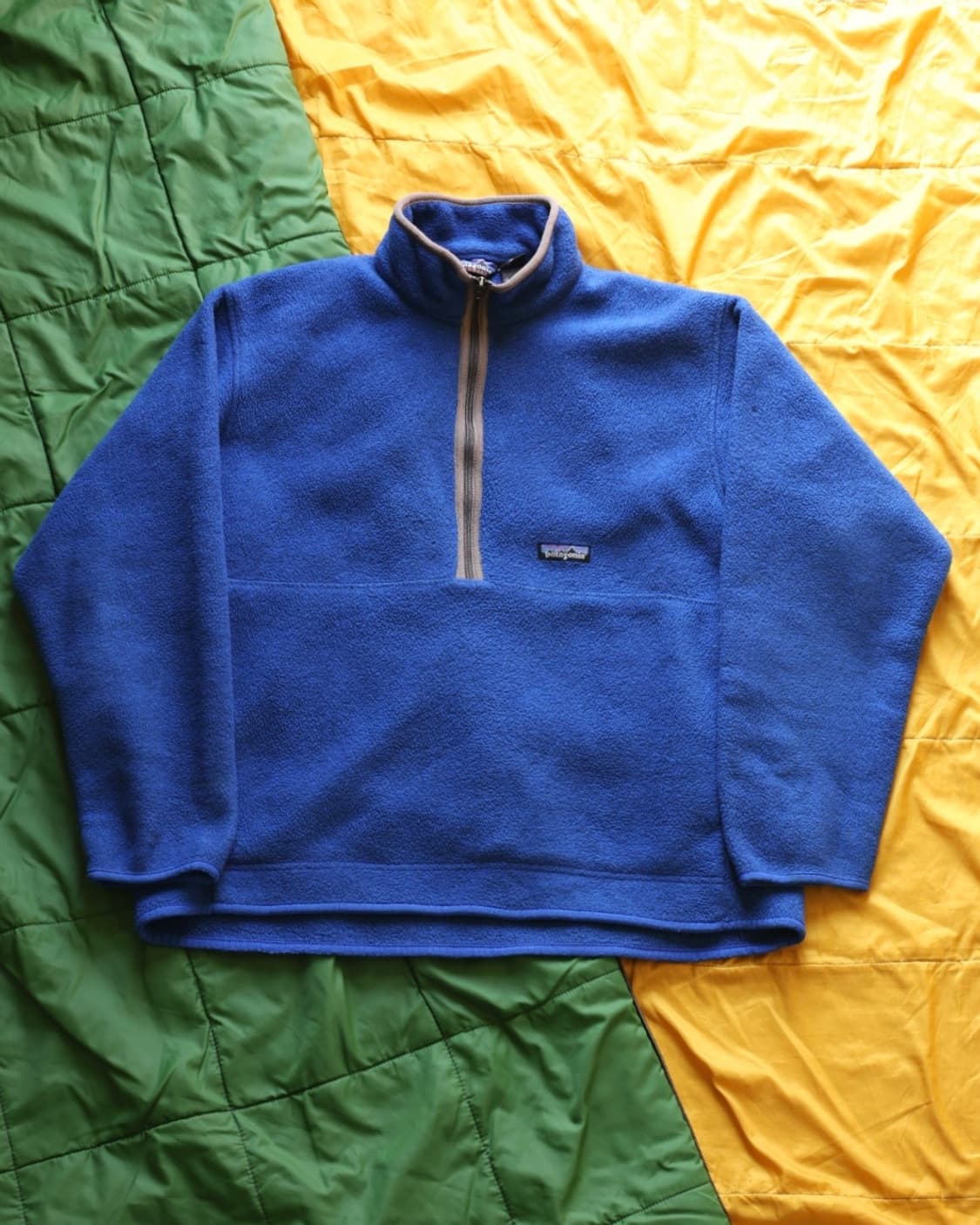 파타고니아 빈티지 00s 마수피얼 신칠라 하프집업 플리스 네이비 블루 L 상품이미지9